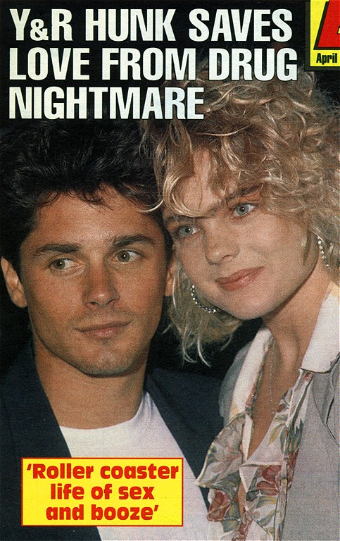 Erika and Billy Warlock on the cover of 1991 National Examiner.